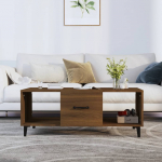 Diivanilaud, pruun tamm, 102x50x40cm, tehispuit