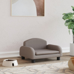 Koeravoodi, pruunikashall, 50 x 40 x 30 cm, kangas