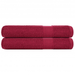 R&auml;tikud 2 tk, bordoopunane, 100x200 cm, 360 gsm, 100% puuvill