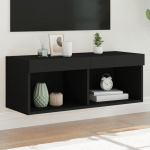 LED-tuledega telerikapp, must, 80 x 30 x 30 cm