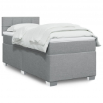 Kontinentaalvoodi madratsiga, helehall, 80x200 cm, kangas