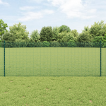 Keevitatud aiaken 5 u-postiga, roheline 0.8x10 m teras