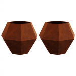 Taimekast 2 tk rooste 75 x 75 x 60 cm terase t&uuml;&uuml;p