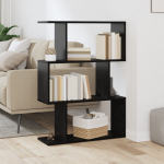 Raamaturiiul Must tamm 70 x 24 x 97 cm Tehispuit