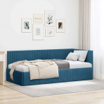 Nurgavoodi raam peaga Sinine 90 cm x 200 cm Samet