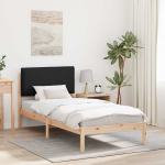Voodiraam Pehme Peatoega Must 100 x 200 cm Tahke m&auml;nd