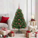 Tehisj&otilde;ulupuu koos 150 led-iga roheline 120 cm pvc ja metall