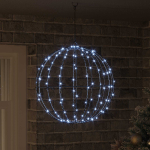 Pall k&uuml;lm valge 50 x 50 x 52 cm metall 160 LED-i