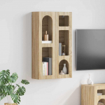Seinakapp riiuliga sonoma tamm 59 x 20 x 100 cm tehispuit