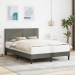Voodi raam peaga Helehall 140 x 190 cm Korter kangas