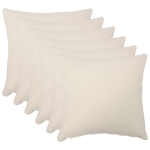 Diivanipadi 6 tk HEERLEN kreemjas 50 x 50 cm boucl&eacute;