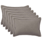 Diivanipadi 6 tk HOUTEN helehall 40 x 60 cm boucl&eacute;