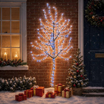 LED-j&otilde;ulupuu seinale 180 cm 200 LED-i Sinine Teras Must