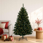Kunstlik kokkupandav j&otilde;ulupuu 150 cm 150 LED-i Soe valge PVC