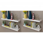 Seinariiulid, 4 tk, valge, 80 cm