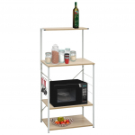 Mikrolaineahju kapp valge, tamm 60x39,6x123 cm tehispuit