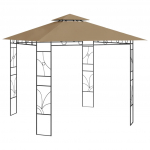 Lehtla 3 x 3 x 2,7 m, pruunikashall, 160 g/m&sup2;
