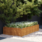 Taimekast, 195 x 100 x 36 cm, corten-teras