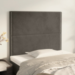 Voodipeatsid 2 tk, tumehall, 80x5x78/88 cm, samet