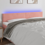 LED-voodipeats, roosa, 200x5x78/88 cm, samet