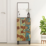 Uksega puhvetkapp, 40 x 31 x 75 cm, taastatud puit