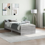 Voodiraam, hall sonoma tamm, 75 x 190 cm, tehispuit