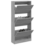Jalatsikapp, hall sonoma tamm, 60 x 21 x 125,5 cm, tehispuit