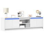 Telerikapp LED-tuledega, valge, 180 x 34 x 50 cm, tehispuit