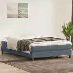 Box Vedruvoodi ilma Madratsita Tumehall 140x220 cm samet