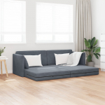 Diivanvoodi 2-in-1 tumesinine 213x144x60 cm velvet
