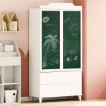 Kriiditahvel riidekapp roros valge 90 x 45 x 180 cm tehispuit