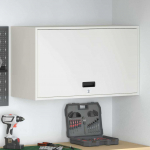 Garage'i seina kapp valge 90 x 40 x 53 cm pulberkattega teras