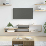 Seinakinnitusega TV alus 150x25x28,5cm tehispuit