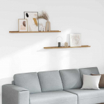 Seinariiul riiuliga 2 tk Pruun 115 x 9 x 3 cm Tehispuit
