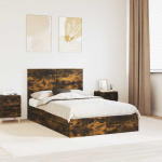 Laos voodi peaga Suitsetatud tamm 120 x 190 cm Tehispuit