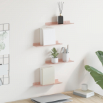 Ujuv riiul Seinale kinnitatav 4 tk Roosa 30 x 9 x 2,5 cm Teras