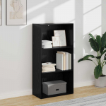 Raamatukapp Must tamm 60 x 30 x 76.5 cm Tehispuit
