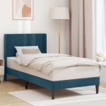 Voodiraam peatsiga Sinine 90 x 190 cm Samet