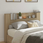 Peatoe kapp koos LED-iga Sonoma 160 x 16,5 x 103,5 cm Tehispuit