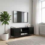 Telerikapp 119 x 33 x 50 cm Must tamm