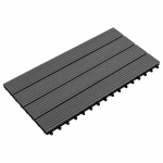 Terrassiplaat 6 tk Must 60 x 30 cm Puitplastik