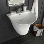 Basin valge 47 x 45 x 37 cm glaseeritud keraamika