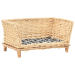 Koerapesa pehmendusega 50x33x30 cm looduslik paju