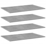 Riiuliplaadid 4 tk, betoonhall, 80x50x1,5 cm, puitlaastplaat