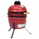 Kaks &uuml;hes kamado grill-suitsuahi, keraamiline, 56 cm, punane