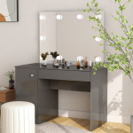 Meigilaud led-tuledega, 110x55x145 cm, mdf, s&auml;ravhall