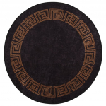 Vaip, pestav, &phi;120 cm, must ja kuldne, libisemisvastane