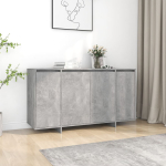 Puhvetkapp, betoonhall, 135x41x75 cm, tehispuit