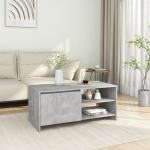 Kohvilaud, betoonhall, 102 x 50 x 45 cm, tehispuit