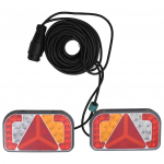 Haagise tuled 2 tk, punane, 24x5x14,5 cm, 12 v, LED-prin